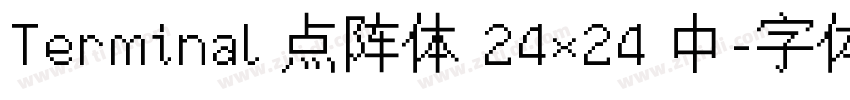 Terminal 点阵体 24×24 中字体转换